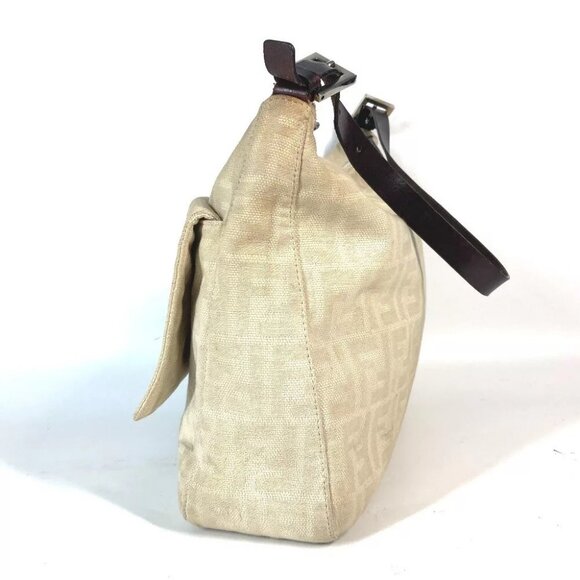 FENDI Zucca Mamma Baguette bag Shoulder Bag Canvas/Leather Beige - Picture 4 of 16